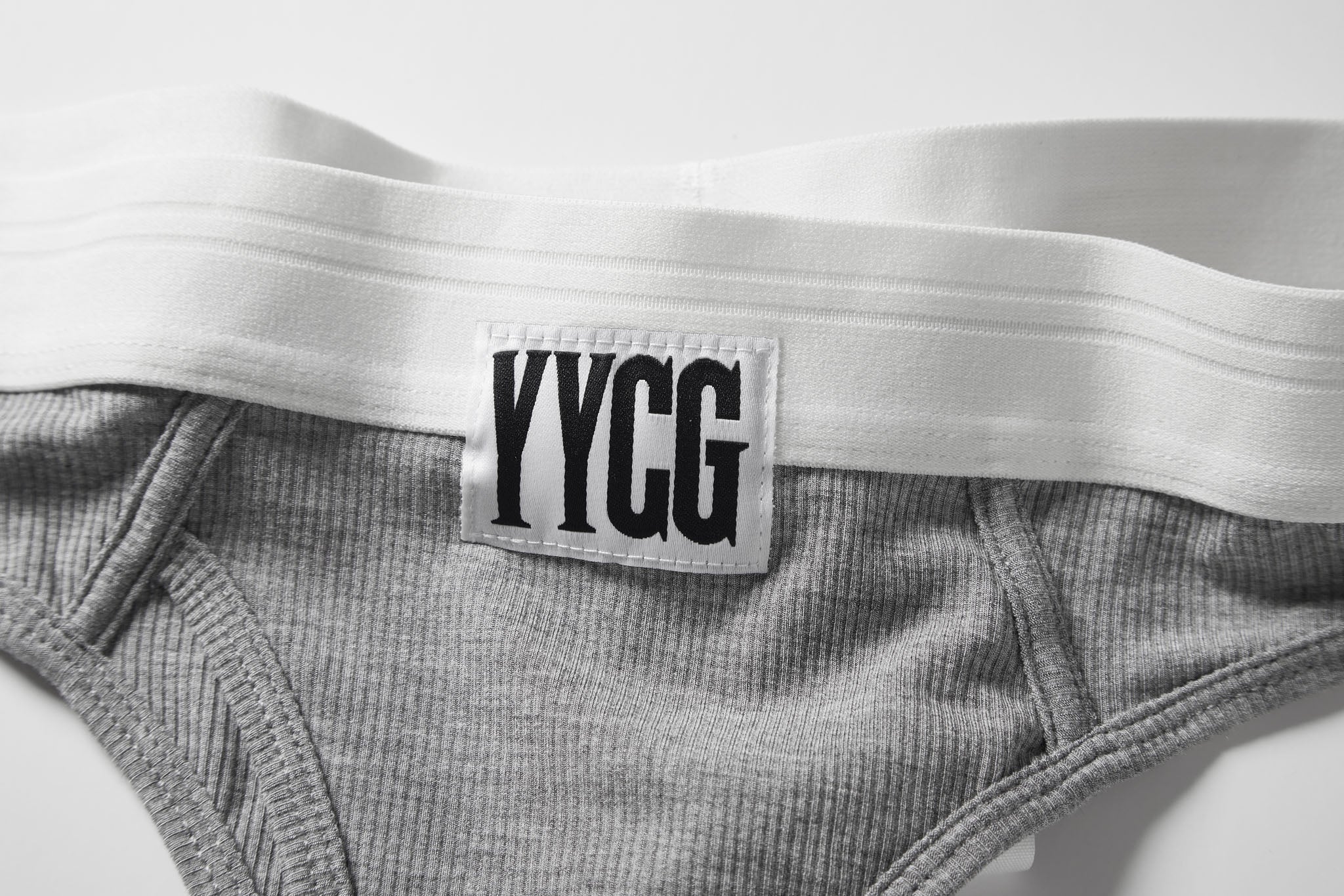 Ribbed Thong Gray | Ultra Soft Bamboo Rayon Thong | YYCG
