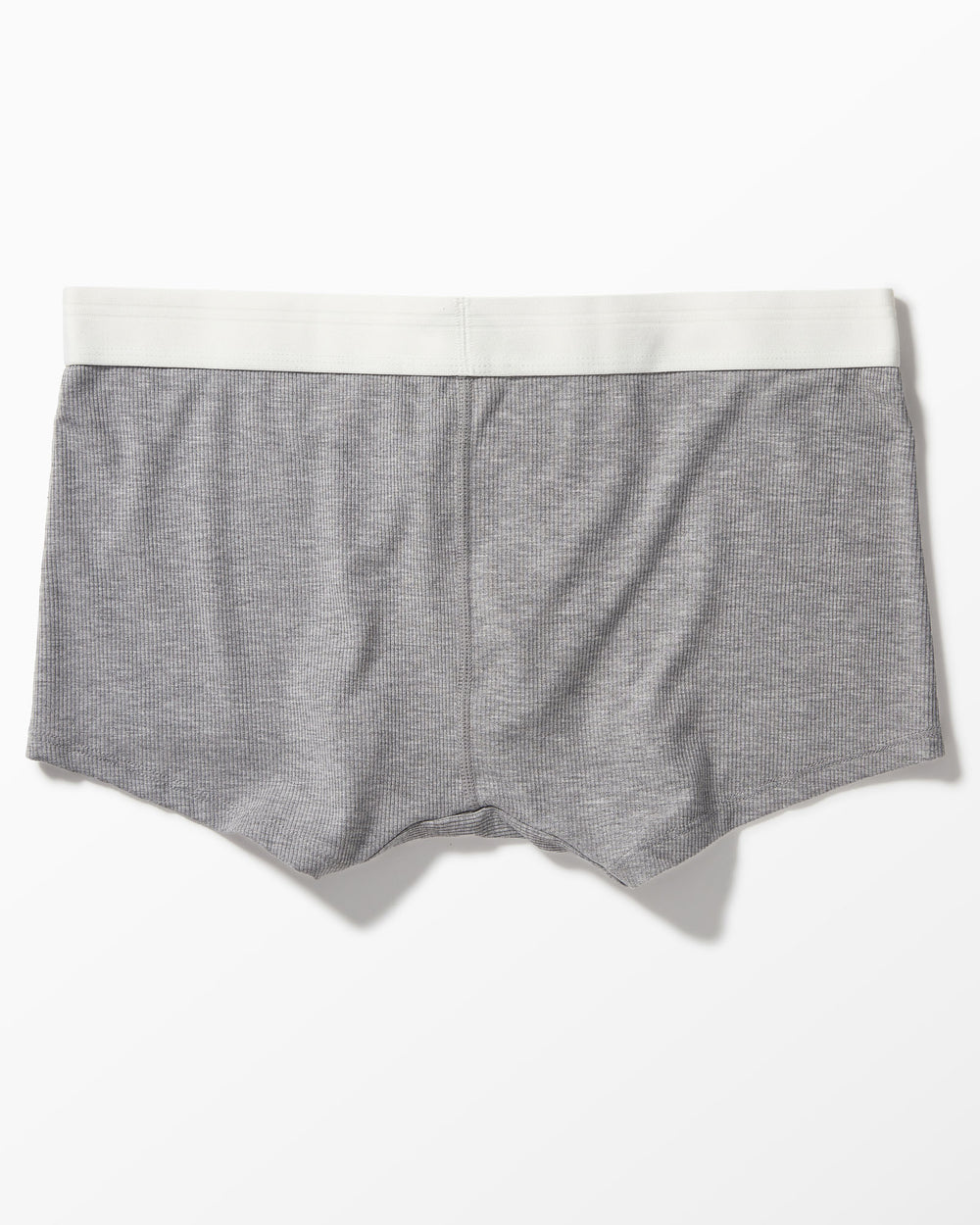 Gray Ribbed Boxer Brief studio flat-lay — YYCG men's ribbed bamboo-rayon underwear
